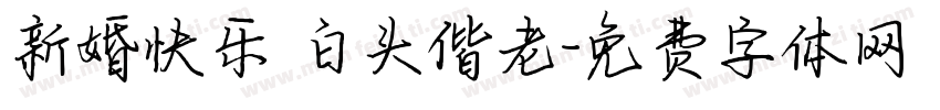 新婚快乐 白头偕老字体转换